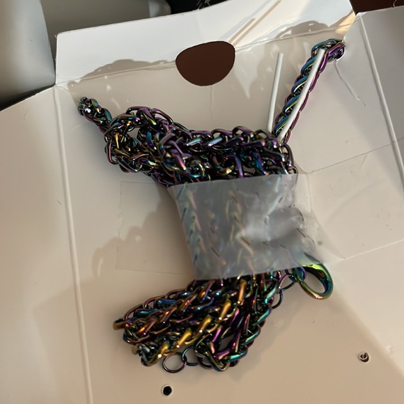 Rainbow metal skill necklace and bracelet - Picture 4 of 4